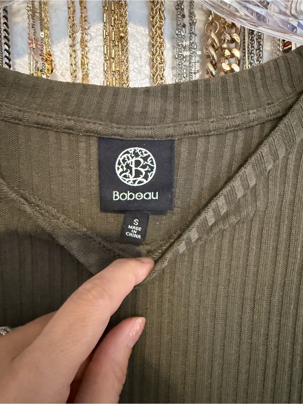 Bobeau Ribbed Tee - Picture 3 of 5